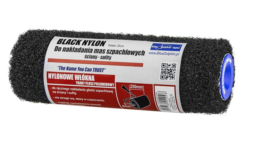 Wałek do ręcznego nakładania gładzi Black Nylon 25 cm
