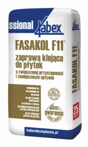 Elastyczna zaprawa klejąca do płytek ceramicznych Kabex Fasakol F11