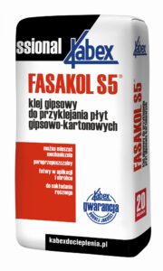 Klej do klejenia płyt gipsowych Kabex Fasakol S5 20kg