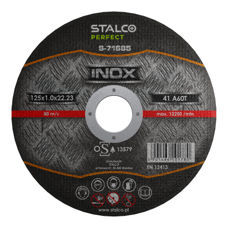 Tarcza Do Cięcia Stali Nierdzewnej 125×1,0 STALCO S-71685