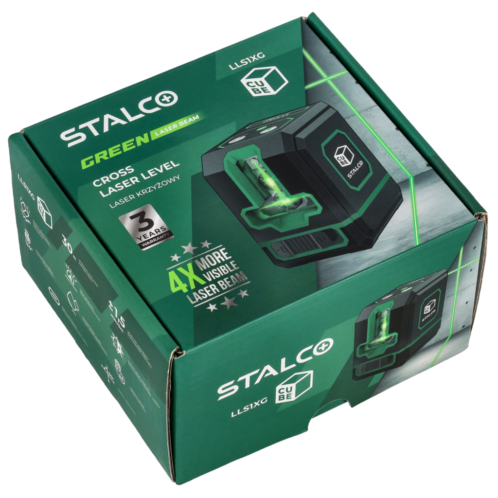 Laser krzyżowy LLS1XG zielony Stalco S058597006