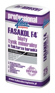 Mineralny tynk biały Kabex Fasakol F4 25kg baranek