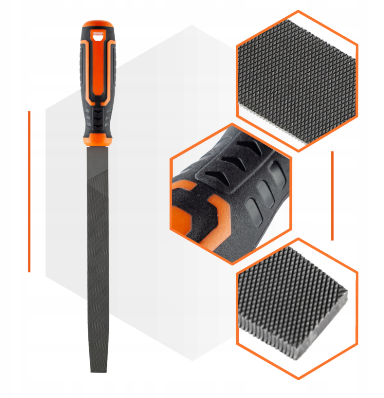 Pilnik do metalu płaski 200mm stal T10 POLAX 41-023