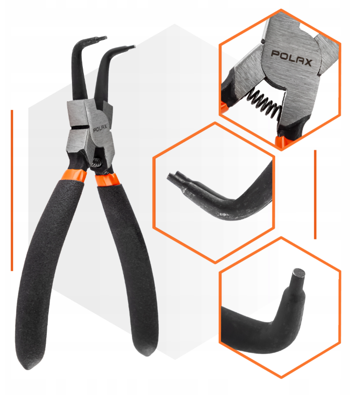 Szczypce SEGERA 150mm wygięte POLAX 35-033