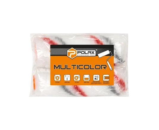 Wałek malarski MULTICOLOR 6x15x100mm (2szt) POLAX 19-005