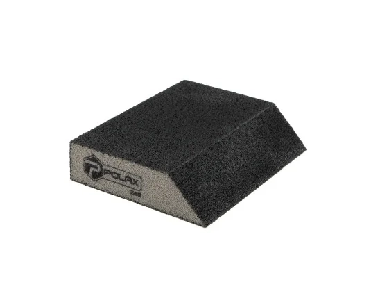 Gąbka kostka ścierna skośna P240 110x90x25mm POLAX 54-187