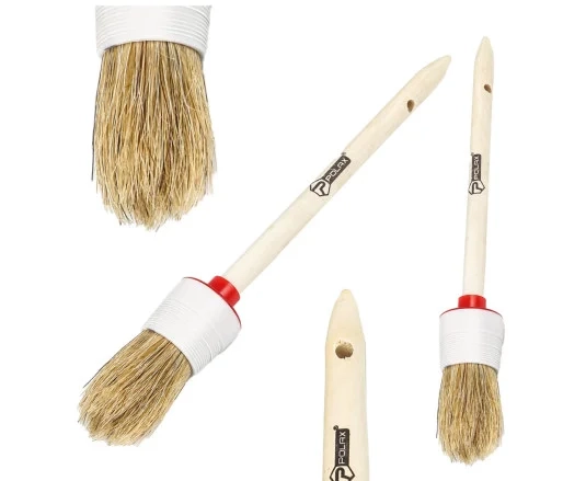 Pędzel okrągły drewniana rączka 6/30mm Polax 08-003