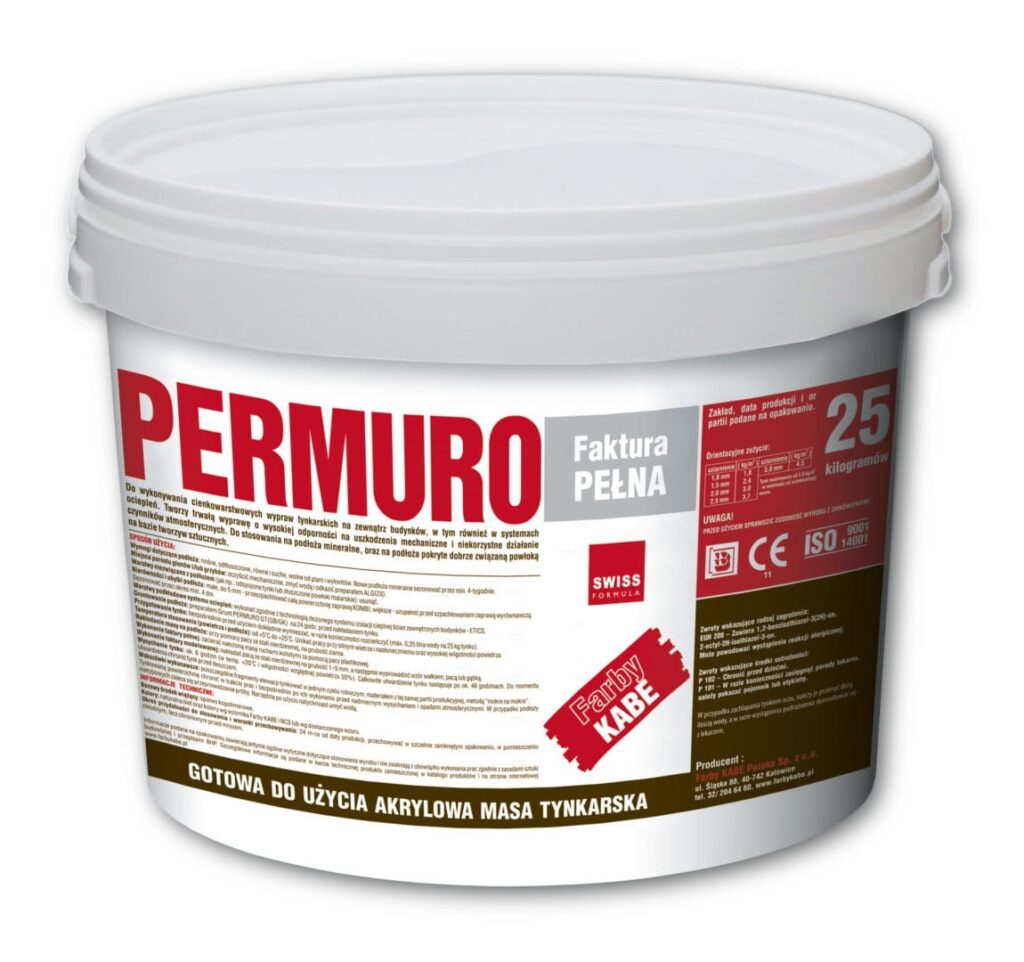 Tynk akrylowy KABE PERMURO P1.0 25kg