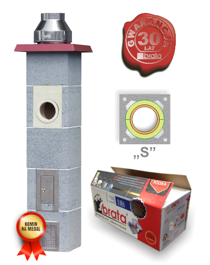 Komin Brata Premium S 8m fi 160