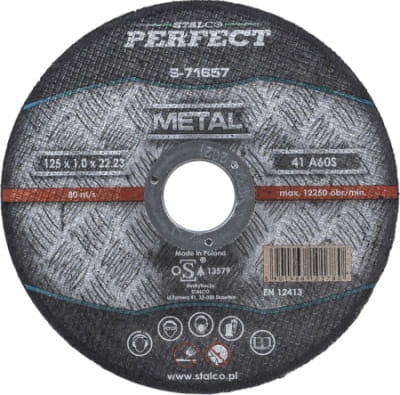 Tarcza do metalu płaska 125×1,6 Stalco S-71659