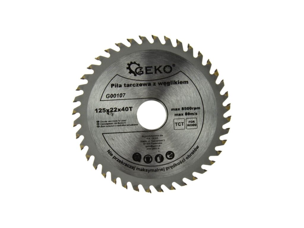 Tarcza do drewna Geko 125×22 Z40 G00107