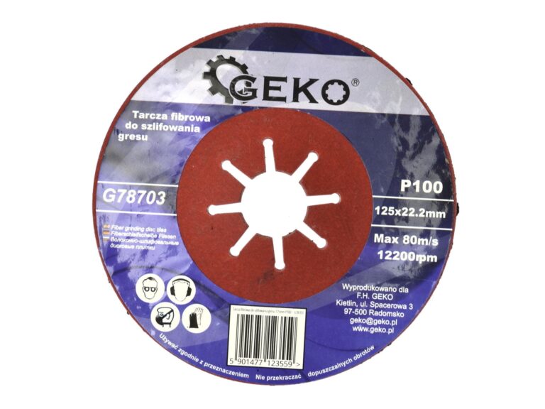 Tarcza fibrowa do szlifowania gresu Geko P100 G78703