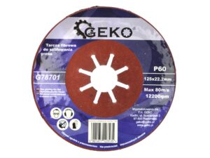 Tarcza fibrowa do szlifowania gresu Geko P 60 G78701