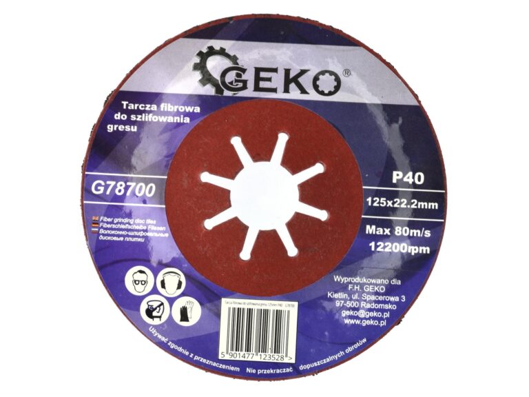 Tarcza fibrowa do szlifowania gresu Geko P40 G78700
