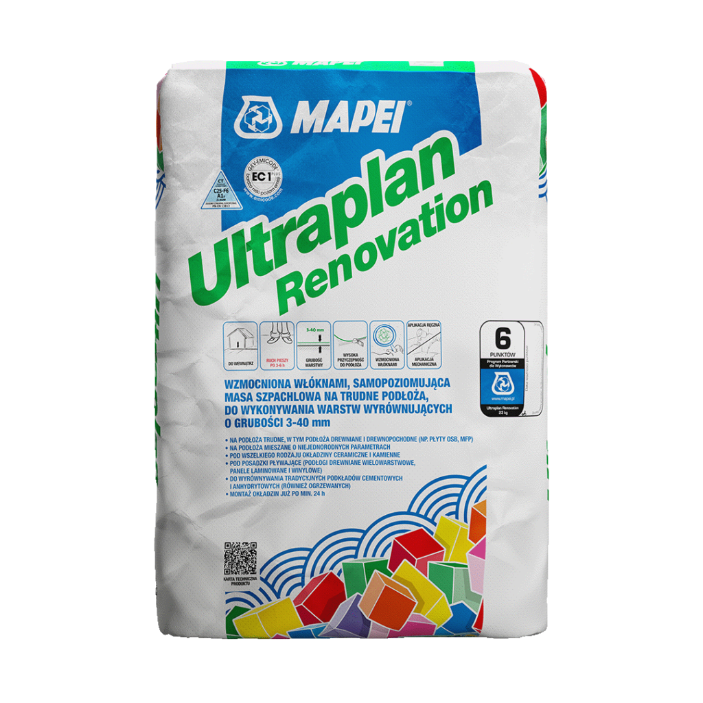 Masa Mapei Ultraplan Renovation 23kg od 3mm do 40mm