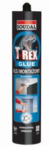 Bezbarwny klej montażowy SOUDAL T-REX 310ml