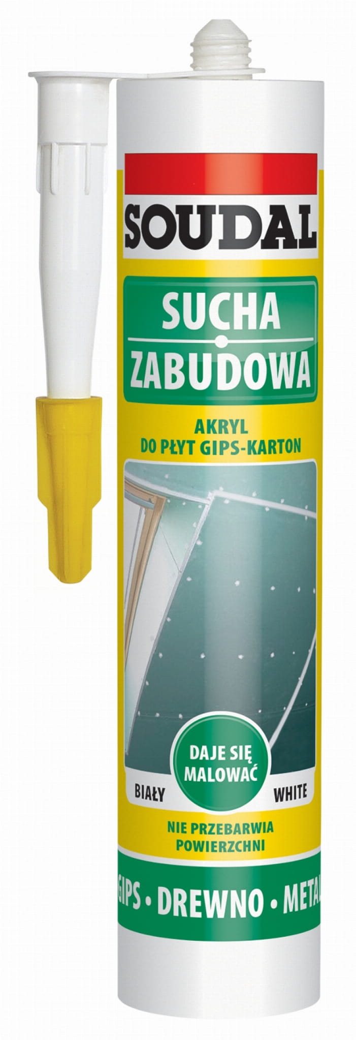 Akryl do płyt gipsowo-kartonowych SOUDAL biały 280ml