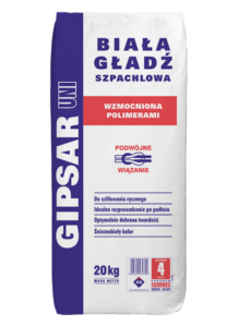 Biała gładź szpachlowa ATLAS Gipsar Uni 20kg