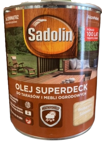 Olej do drewna Sadolin Superdeck bezbarwny 0,75l