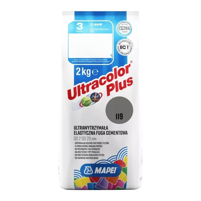 Elastyczna fuga Mapei Ultra Plus 119 londyński szary 2 kg