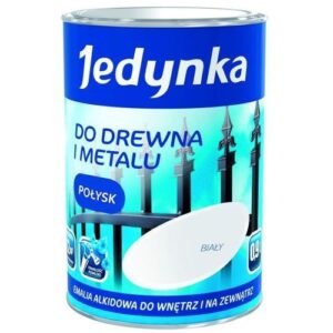 Emalia do drewna i metalu Jedynka Alkid biały 0.9L połysk