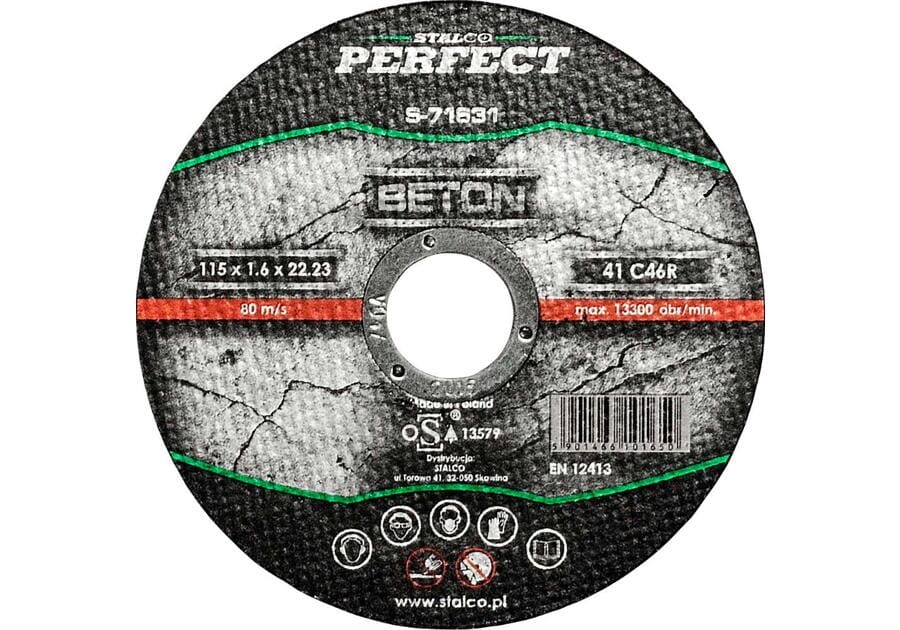 Tarcza do cięcia betonu płaska 115X1,6 S-71631