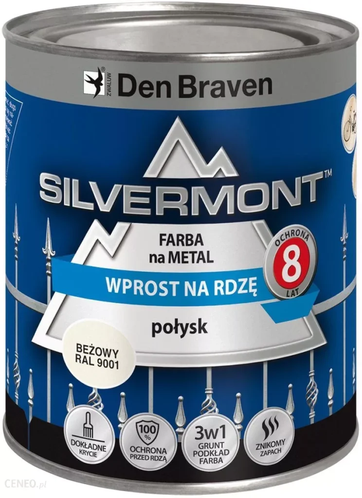 Farba antykorozyjna Silvermont ral9005 czarny połysk 0,7