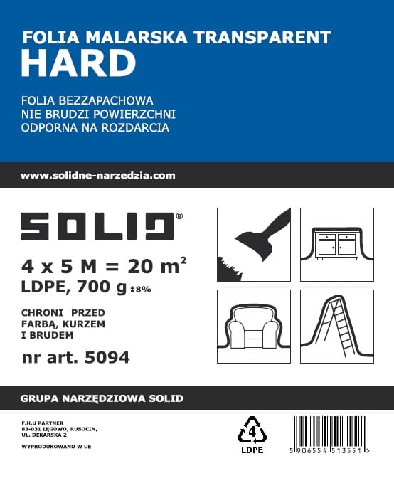 Folia malarska gruba granatowa 4×5 5094