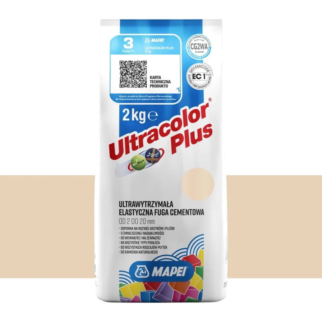 Elastyczna fuga Mapei Ultra Plus 138 migdałowy 2kg