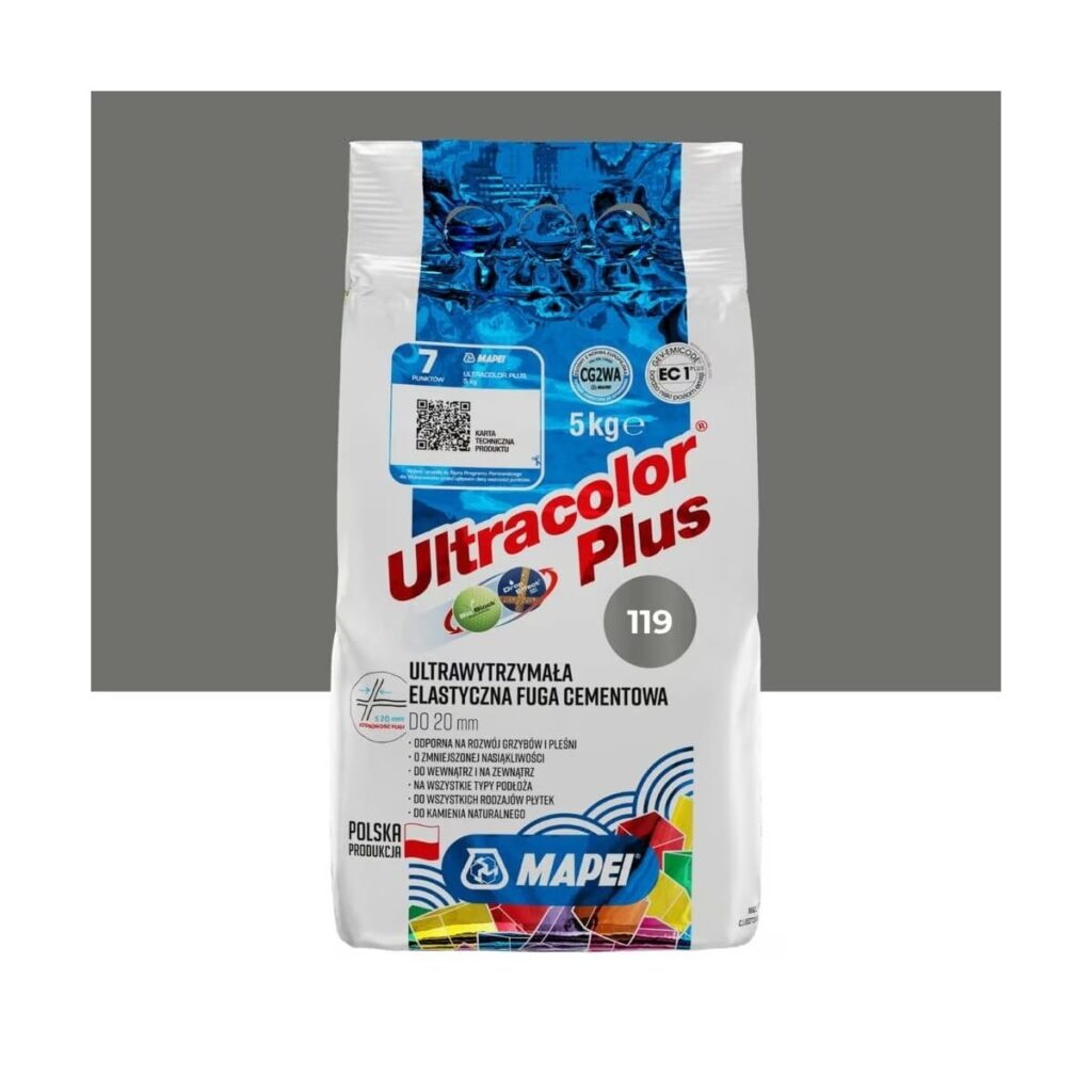 Elastyczna fuga Mapei Ultra Plus 119 londyński szary 5kg
