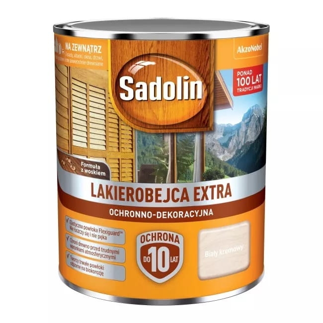 Lakierobejca Sadolin Extra Biały Kremowy 0,75L
