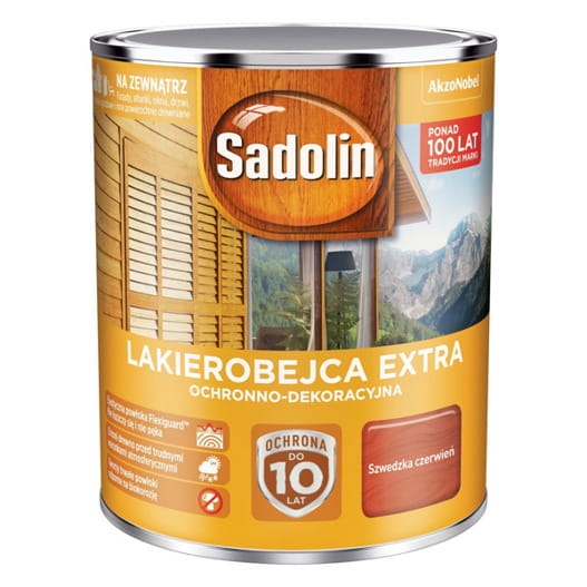 Lakierobejca Sadolin Extra Szwedzka Czerwień 0,75L