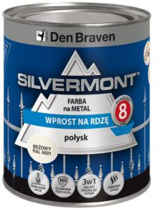 Emalia na rdzę Silvermont Beżowy 9001 połysk 0,7 l.
