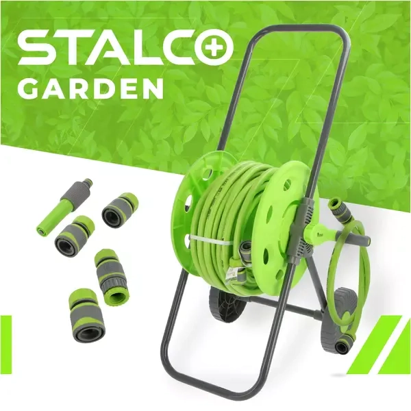 Zestaw wózek z przyłączem 1/2″ oraz wężem 20mb Stalco S-80236