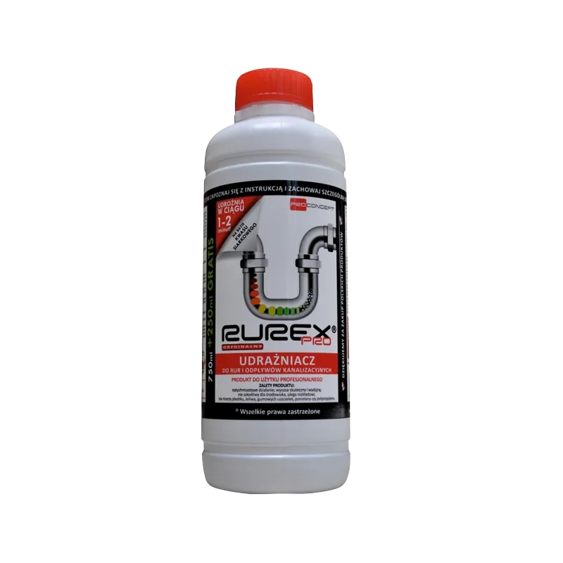 Udrażniacz do rur i odpływów Rurex professional 1l