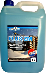 Plastyfikator zimowy do betonu M&M Betomróz Flux-ZM 5L