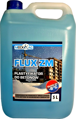 Plastyfikator zimowy do betonu M&M Betomróz Flux-ZM 5L