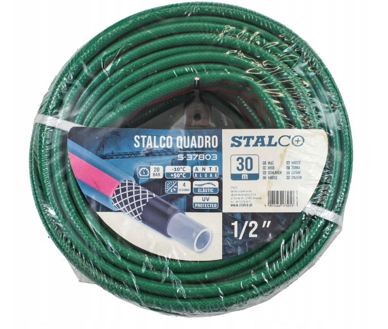 Wąż ogrodowy Quadro 1/2″ x30mb Stalco S-37803