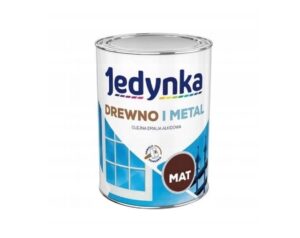 Farba do drewna i metalu Jedynka Alkid brąz 0.9L Mat