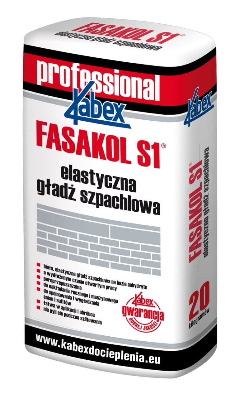 Gładź szpachlowa Kabex Fasakol S1 20kg